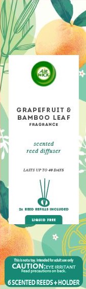 AIR WICK® Reed Diffuser - Grapefruit & Bamboo Leaf (Liquid Free)